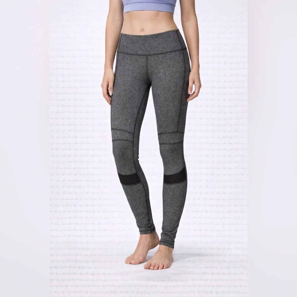 Lululemon Motivate‎ Pant Heathered Speckled Black / Black Size 4